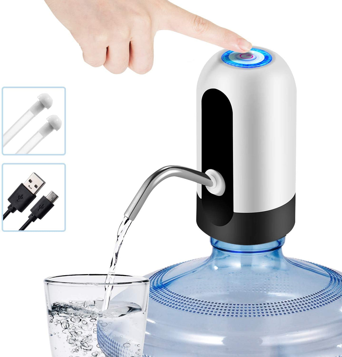 **Electric Water Dispenser Pump – USB Rechargeable Automatic Water Bottle Pump | ABS & Stainless Steel**