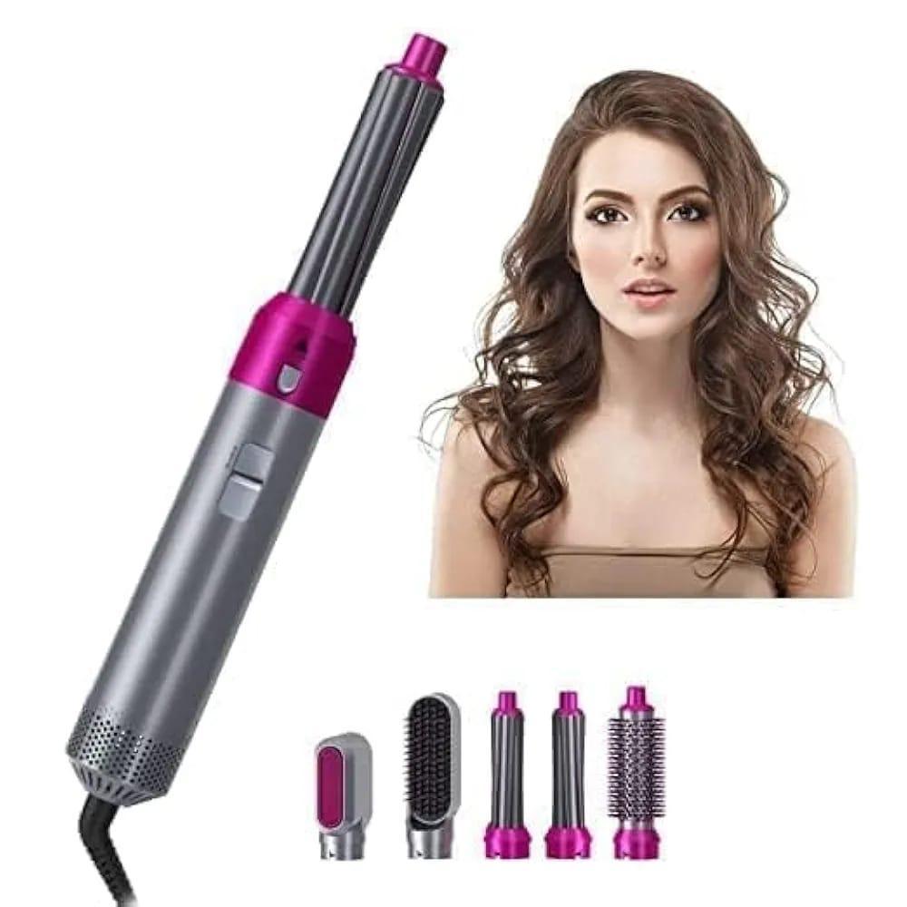 Salon-Curled Curler ABS Pink Silver Low Noise