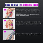 Salon-Curled Curler ABS Pink Silver Low Noise