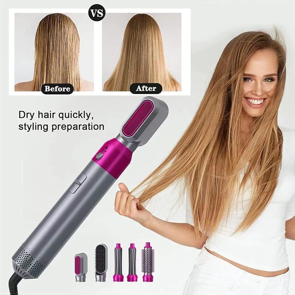 Salon-Curled Curler ABS Pink Silver Low Noise
