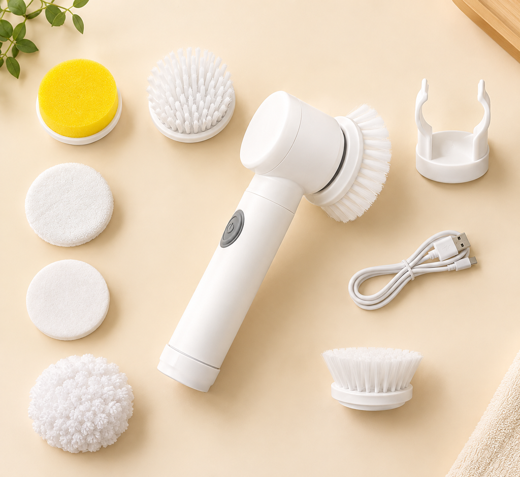 Electric Spin Scrubber White Multi-Functional