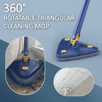 Triangle Floor Mop with Water Spray – Rotating Microfiber Mop with Replaceable Pads for Easy Cleaning