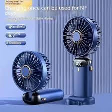 Rechargeable Portable Fan with LED Digital Display 5 Speed Levels, Foldable Design & USB Charging