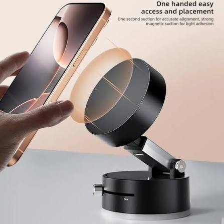 Magnetic Suction Phone Holder – 360° Foldable Universal Mobile Stand, Lightweight & Portable